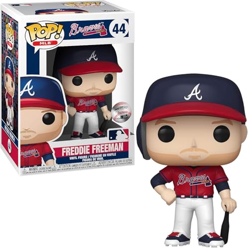POP MLB: Braves - Freddie Freeman Funko Vinyl Figure (Bundled with Compatible Box Protector Case), Multicolor, 3.75 inches