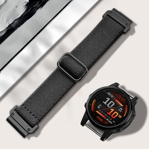 Correa de nylon elástico 22mm compatible Garmin miniatura 3