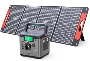 SWAREY Tragbare Powerstation S550 mit 100W Solarpanel, 555Wh Solargenerator, 550W (1100W Spitze) AC, 140W Bidirektionale Schnellladung USB-C, Notstromaggregat für Outdoor Camping Wohnmobil Zuhause