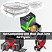 Dual-Layer Air Fryer Rack Set with Elevated and Regular Support Legs. 304 Stainless Steel Mesh Baskets, Square Air Fryer Accessories for Cosori, Instant Vortex, Chefman, Ninja Foodi Grill.
