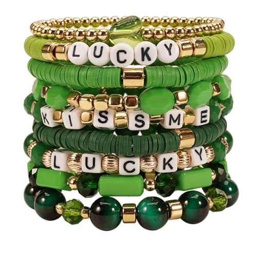 Twinfree St. Patrick's Day Lucky Kiss Me �u���X���b�g �A�C���b�V�� �V�������b�N �r�[�Y �u���X���b�g ���f�B�[�X & �F�l����, One Size, �r�[�Y�B, ��΂Ȃ�