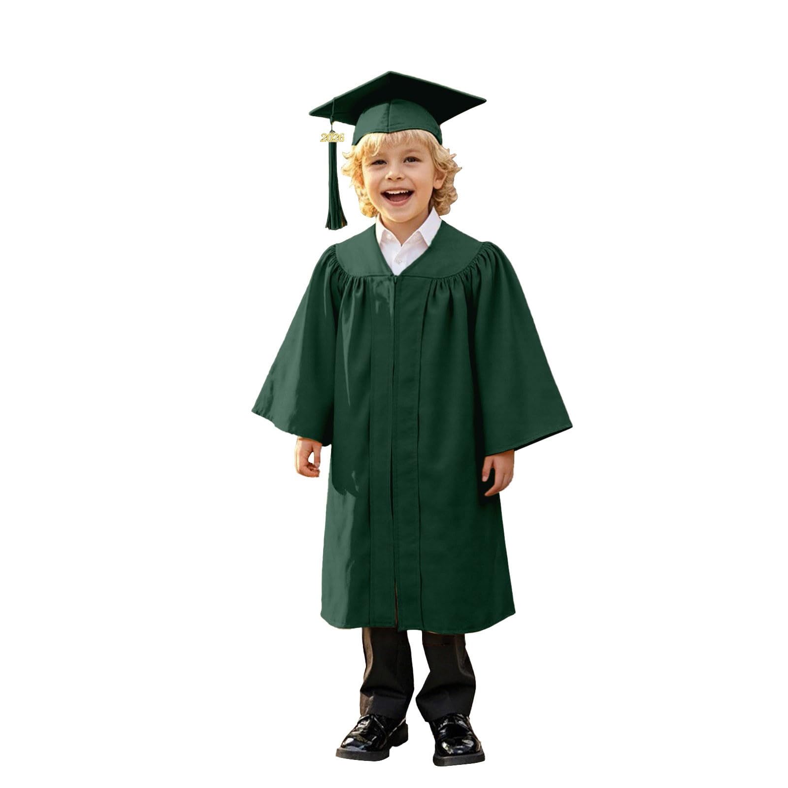Kids Graduation Gown and Cap Set Unisex Kindergarten Preschool Graduation Outfit for Boys and Girls Fancy Dress Bachelor Robe Stage Performance School Ceremonies Costume 2026