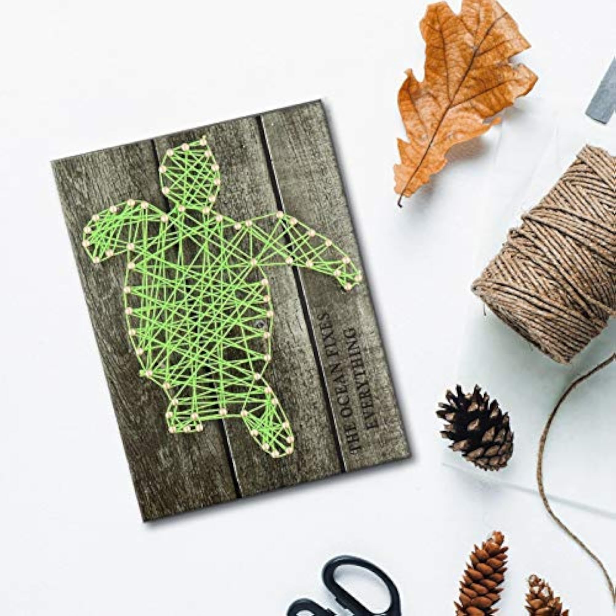 3D DIY Nail String Art Kit for Adults, Sea-Turtle Pattern