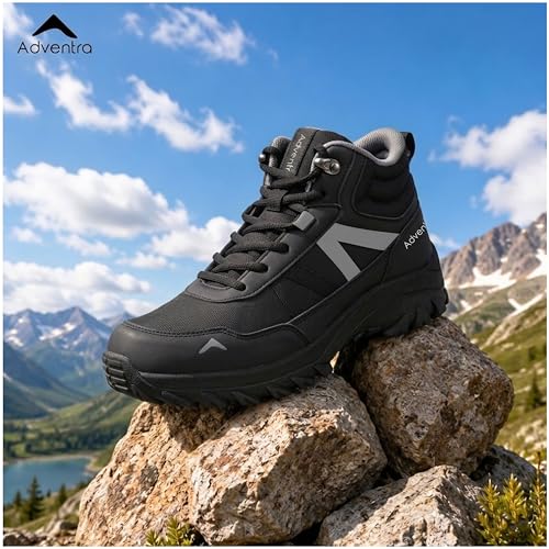 Image of Men Mid Ankle Hiking Shoe | Anti-Skid Rubber Sole | Lowland Hiking and Mid Mountain Trails | EH900