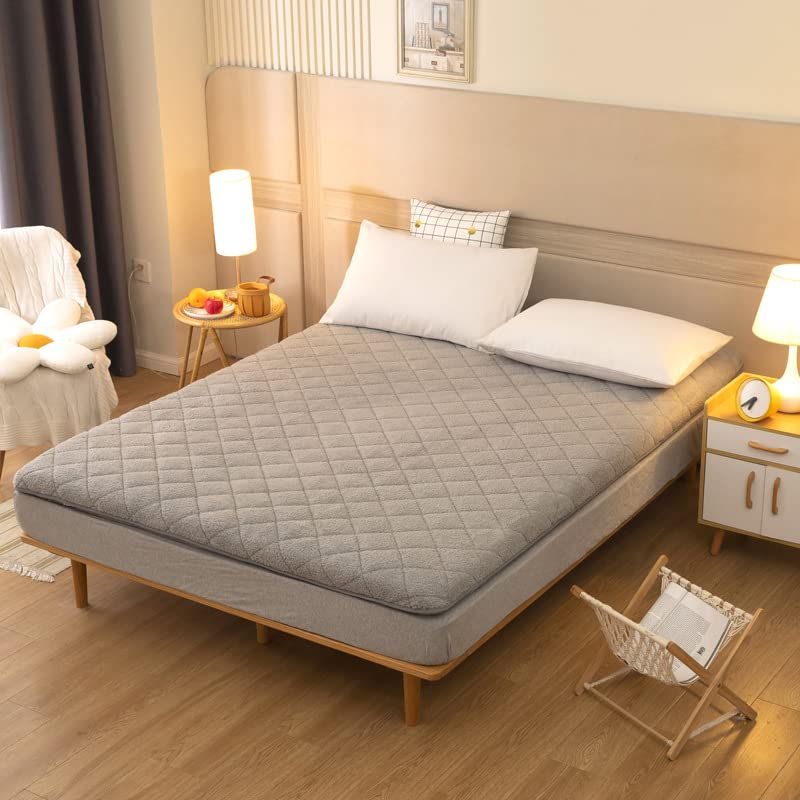 Condition photo showing Good Condition for Konsilsa Thicken Futon Mattress, Japanese Futon Mattress Floor Mattress Tatami Floor Mattress Mattress Pad Sleeping Pad Portable Guest Bed Dorm Camping (Color : grey A, Size : 120x200cm(47x79inch))