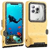 2025 Upgrade IP68 Waterproof Diving Phone Case, Universal Underwater Housing for iPhone 16/15/14/13/12/11 Pro Max Samsung Galaxy S24/S23/S22, Touchscreen Full Protection, 33ft Snorkeling & Scuba