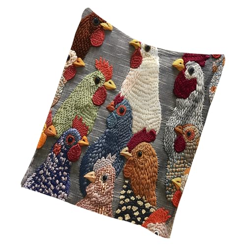 Manta de pollo | Manta acolchada de franela portátil con estampado de dibujos animados - Manta de diseño decorativo: apta para uso en picnic, sofá, cama, interior, hogar, dormitorio, cumpleaños y