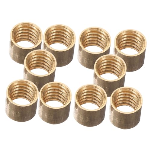 VICASKY 10Pcs Brass Ferrules for Billiard Replacement Durable Snooker Accessories for Enhanced Gameplay and Improved Accuracy for Customizing Performance