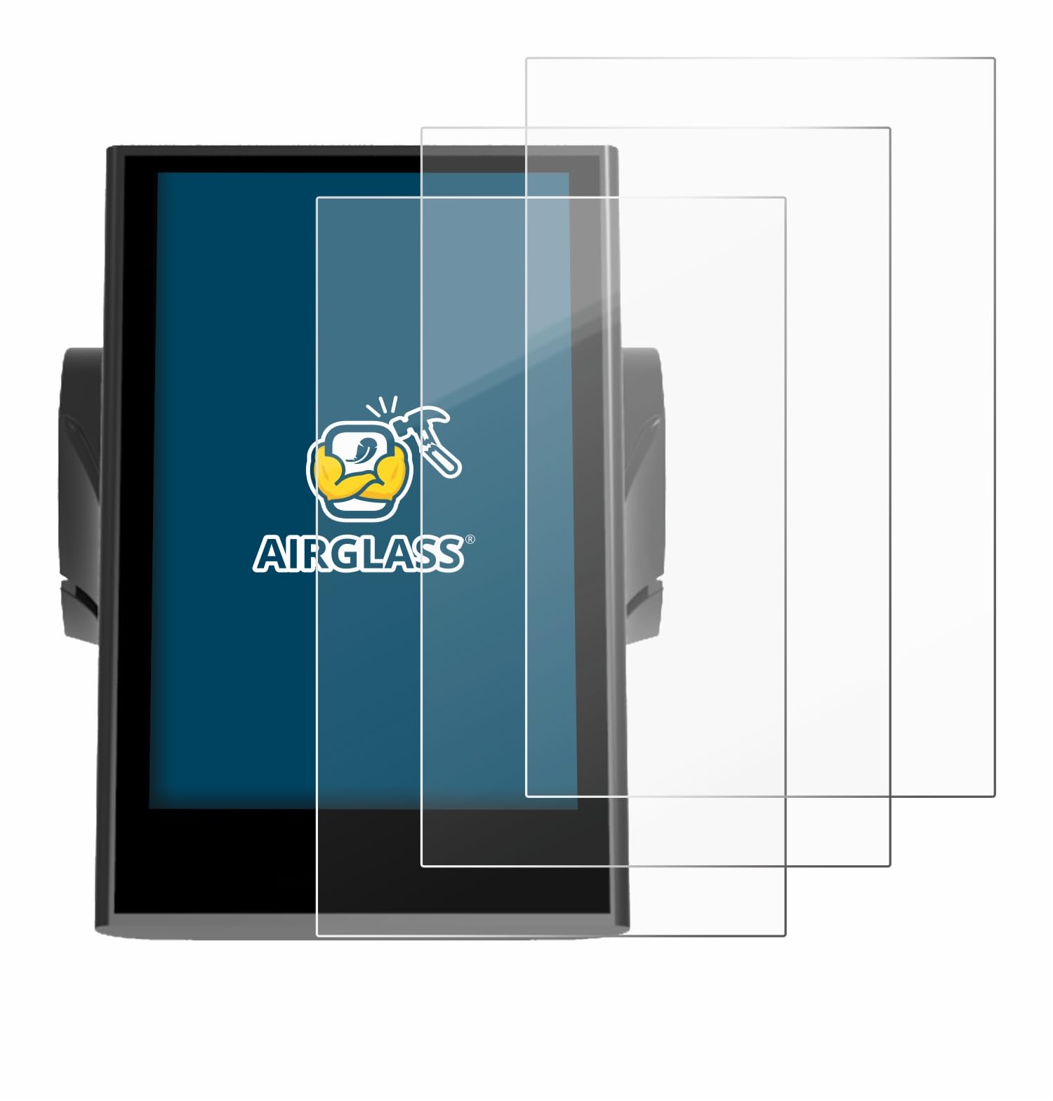 Brotect Pellicola In Vetro Ibrido AirGlass Per Display Bafang DP C07, 3 Pezzi, Durezza 9H, Trasparente, Anti-impronta, Made In Germany