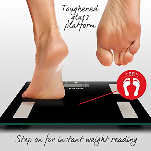 Salter Black Glass Analyser Bathroom Scale - Image 5