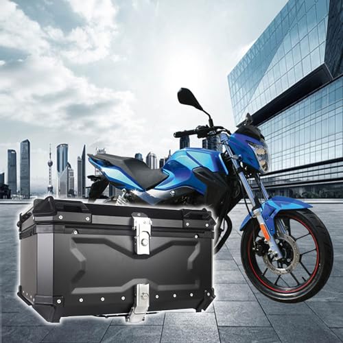 Top case moto 65L noir universel avec serrure de sécurité pour sécuriser votre casque