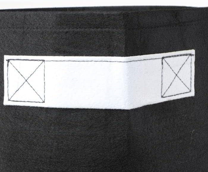 247Garden 10-Gallon Potato Grow Bag/Aeration Fabric Pot w/Handles & Flap Door for Easy Harvesting (Black 19H x 12.5D)
