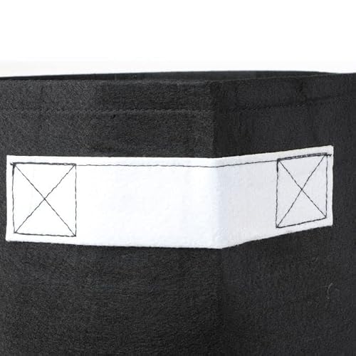 247Garden 15-Gallon Potato Grow Bag/Aeration Fabric Pot W/Handles & Flap Door For Easy Harvesting (Black 21H X 14.5D) #TOP5