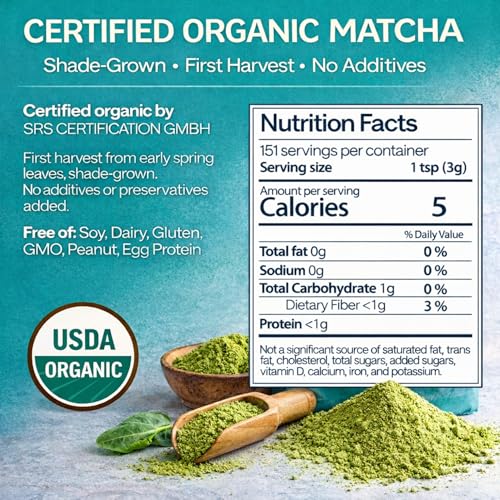 Polvo de té verde orgánico Matcha 4 oz miniatura 2