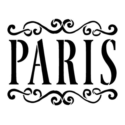 Paris Stencil by StudioR12 | Vintage Scrolls French Word Art - Reusable Mylar Template | Painting, Chalk, Mixed Media | Use for Journaling, DIY Home Decor - STCL908_1 … Select Size (6" x 6")