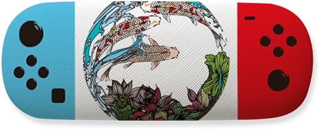 Carp Lotus Pattern Geometria Estojo criativo para óculos de armazenamento