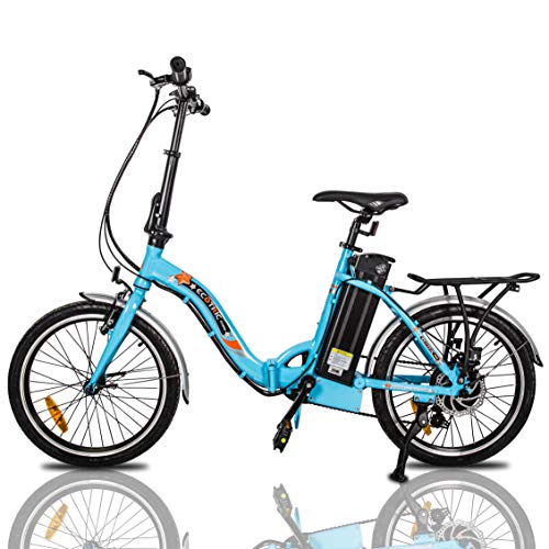 ECOTRIC 20" Folding Electric City Bike Bicycle Alloy Frame Ebike 350W Gear Rear