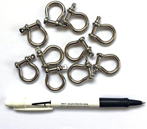 Stainless Steel Bow Shackle, 4mm, Silver Color,for Paracord Jewelry, Marine Tackle-10 Pieces image 4
