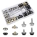 Marine Canvas Snap Fastener Kit, Druckknöpfe Set, Handwerker Metall Muttern und Bolzen Set, Boot Schrauben 3/8 Zoll und 5/8 Zoll Stecknuss für Bootsabdeckung Möbel Leinwand (50 Sätze)
