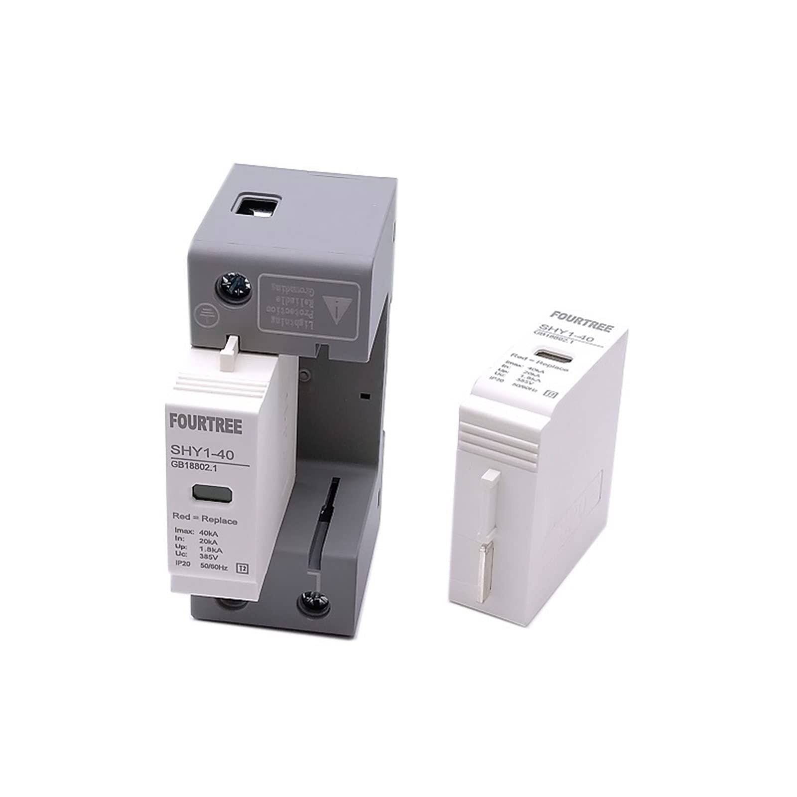 Pièces de rechange SPD remplace les inserts de remplacement modulaires AC 275V 385V 420V for parafoudre parafoudre basse tension (Color : 10-20ka, Size : 1Pcs Modular 145V)