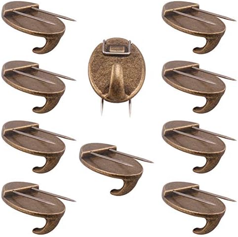 BAMI-LEE House 10 Piece Cubicle Hooks for Fabric Panels at Your Office or Wall Paper at Home,Kitchen,Room,Board (Bronze)