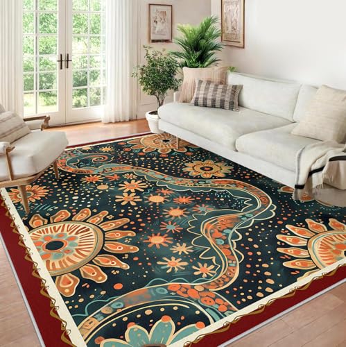 Tapis abstrait lavable et résistant aux taches