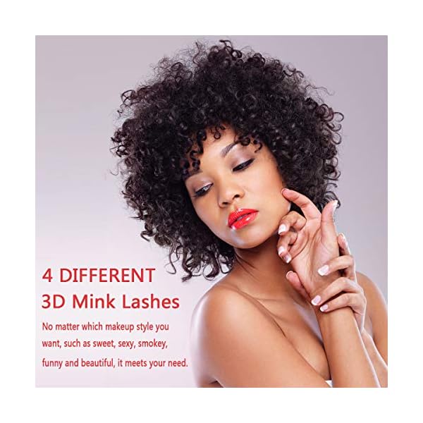 Leipple Falsche Wimpern 20 Paare - 3D Künstliche Wimpern Set Wiederverwendbare natürliche Wimpern (4 Stile) – Bild 3