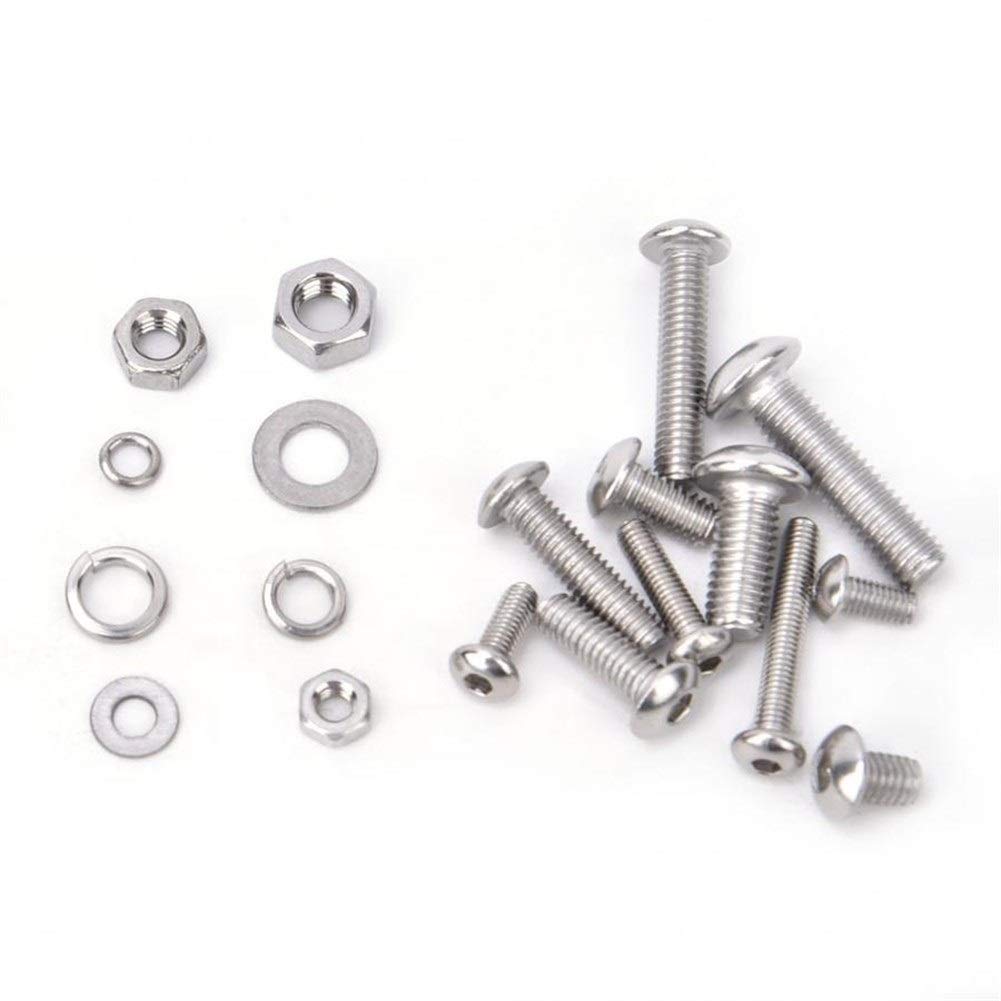 Cap Set 1105pcs M3 / M4 / M5 de Cabeza troncocónica Hueca Hexagonal Tornillo, Tuerca Tornillo de Cabeza Hexagonal Plana Arandela Dividida Surtido Kit Caja de almacenaje