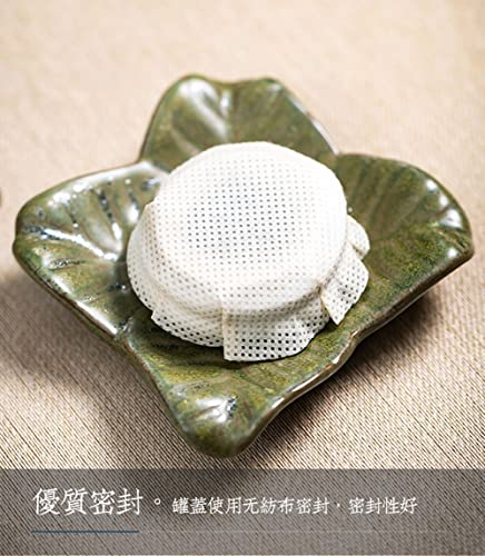Image of Liang baobao 2pcs Mini Tea Storage Containers Ceramic Longevity Peach Jar for Tea Coffee Food Herb Candy Chocolate Sugar Spices birthday Longevity good luck