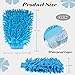 LYCRAFTS 3PK Microfiber Car Wash Mitts Scratch Free Double Sided Cleaning Drying Mitts Wash Gloves for Car Washing Supplies Trucks Motorcycles (Blue+Green+Royal Blue)