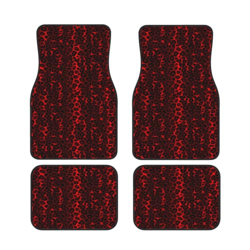 Alfombrillas para coche antideslizantes de leopardo rojo para vehículos modernos