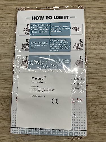 Metuu 49 Sheets Waterproof Temporary Tattoo For Men And Women, 3D Black Half Arm Floral Animal Peony Rose Butterfly Tiger Snake Realistic Fake Tattoo Stickers For Teens Girls Body Hand Shoulder Chin #TOP7