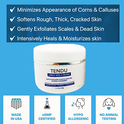 Urea Cream 40 Percent For Feet With 2% Plus Salicylic Acid - Dead & Dry Skin Foot And Hand Cream For Dry Cracked Feet Hands Heels Elbow Nail Knees-Intensive Moisturizes & Softens Skin 2.1 Oz #TOP6
