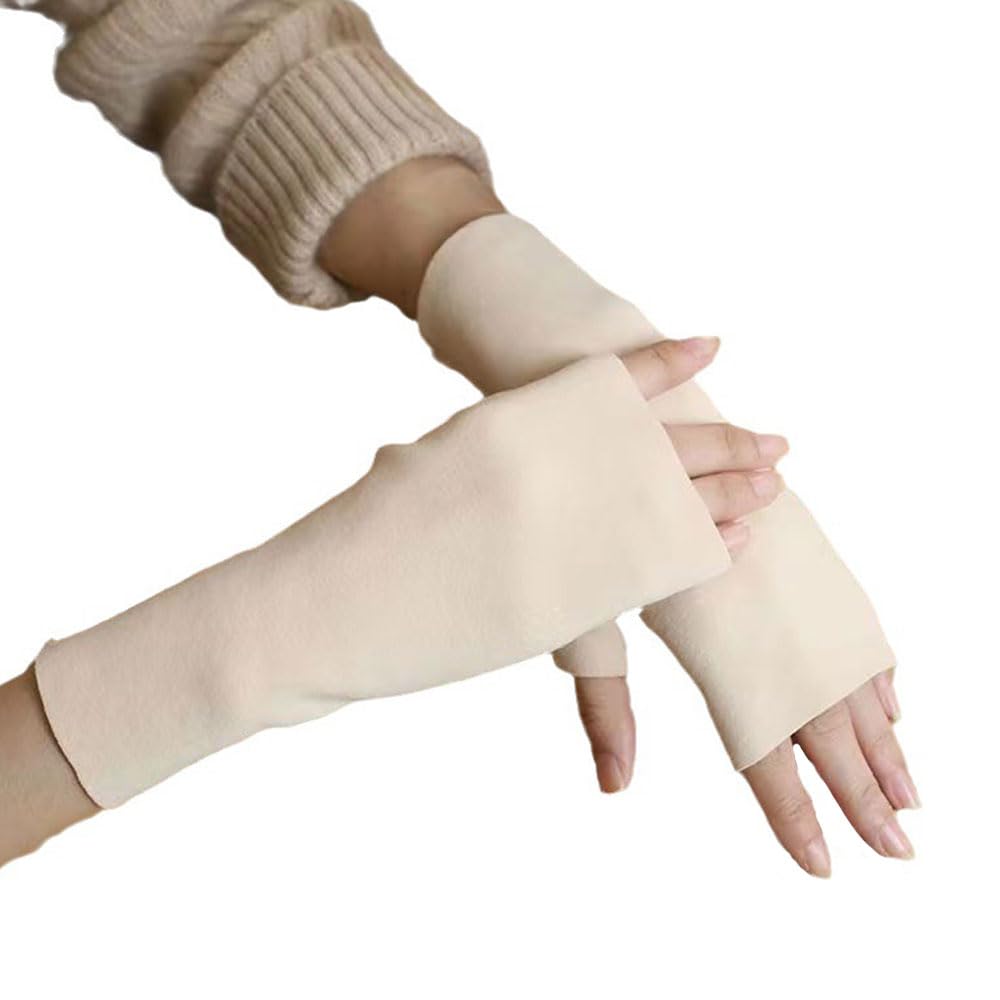 BAOPUSHIDAJILI Gloves Fingerless gloves Half Finger Gloves Warm Knit Soft Lining Gloves Outdoor Working Driving Cycling Writing for Men and Women Insulated Knit Thermal
