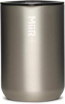 MiiR, Climate+ Tumbler, Stainless Steel, Double-Wall Vacuum Insulated, Silver, 16 Fluid Ounces