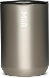 MiiR, Climate+ Tumbler, Stainless Steel, Double-Wall Vacuum Insulated, Silver, 16 Fluid Ounces