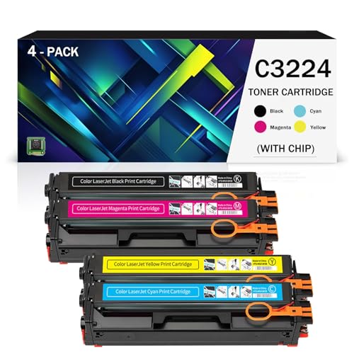 Cartuchos de tóner compatibles para impresoras Lexmark C3224dw C3326dw C3426dw MC3224dwe MC3224i MC3326adwe MC3326i MC3426adw Reemplazos de tóner C3210K0 C3210C0 C3210M0 C32(Size:1500Page,Color:1 Set)