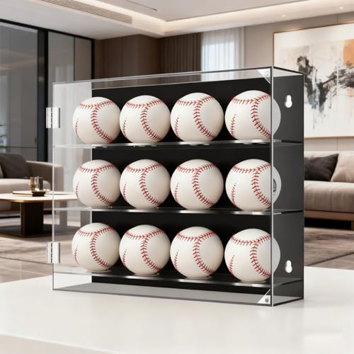 Présentoir acrylique anti-roulement pour balle de baseball et souvenirs - 3