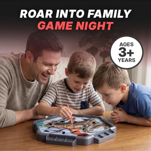 Jurassic World Dino Epic Quest Board Game– Interactive Buzzer DNA Extraction Challenge w/Tweezers, Air, Land & Sea Dinosaurs, Skill-Building Family Game for Kids & Adults, Hand-Eye Coordination,Ages3+ by Captivz - Used condition - Image 6