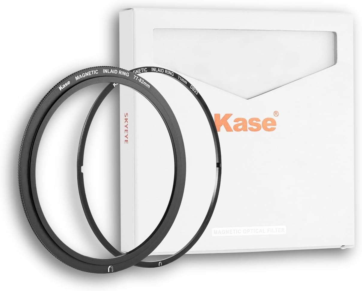 Kase 95mm Magnetic Screw in Adapter Ring Kit, Brass Magnetic to Threaded Filter Adapter Rings for Camera Lenses, Ultra-Thin 3.4mm Profile, Quick-Release Design, Compatible with UV CPL ND Filters