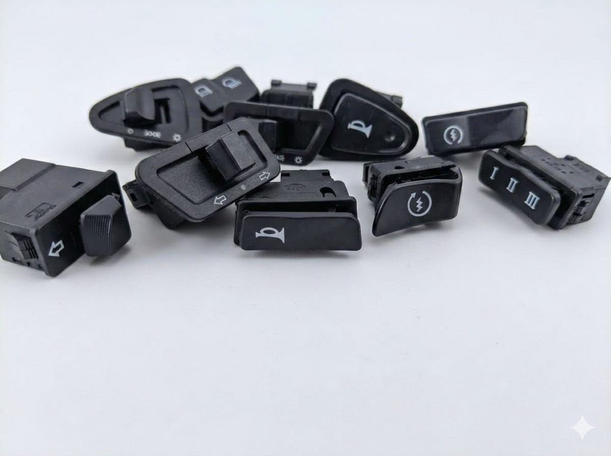 Electric Scooter Switch Combo Universal Electric 10-in-1 EV Switch Kit Electric Scooter Accessories Okinawa Ampere Joy E-Bike Pure EV Yo Byke single light (Pack of 10)-image-36