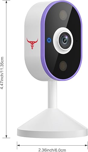 Miniatura 2 de Cámara de seguridad inalámbrica, vigilancia WiFi 2.4G5G, detección humana AI, audio de 2 vías, visión nocturna, fuente de alimentación con cable