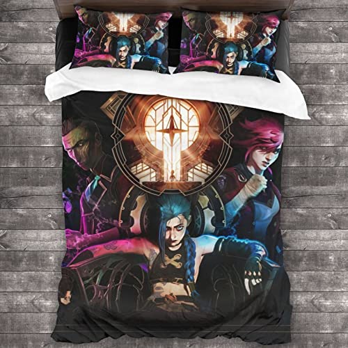 ZENGCJZ Parure de lit avec impression 3D pour garçon et fille - En microfibre légère et moelleuse - Cadeau pour enfant - Avec 2 taies d'oreiller (A5, 135 x 200 cm + 80 x 80 cm) Cover