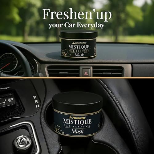 Image of Autofy MISTIQUE Lasts 60 Days Car Perfume Freshener Long Lasting Fragrance Car-Accessories Car-Interior Accessories Air Freshner Organic Block Car-Perfume Diffuser (40g White Musk) Odor Remover