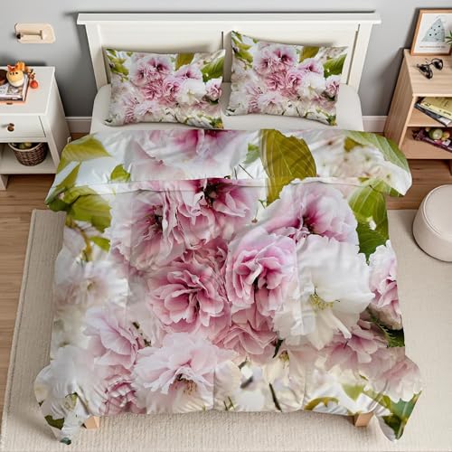 Housse de Couette 220x240 Rose en Microfibre Douce avec Fermeture Éclair