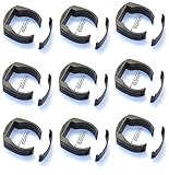 9 x Ø 60 mm Tor Pfosten Befestigung Halter Clip um Gartenzaun Schweiß-draht Gartendraht an Pfahl zu befestigen in RAL 7016 grau anthrazit