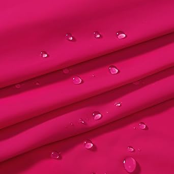 400T Hot Pink Matte Nylon Taffeta Fabric 60" Wide High Density Waterproof Soft Warm Nylon Fabric for Clothing Sewing Down Jacket Outdoor Interchange Jacket Children Cotton Coat,1 Yard
