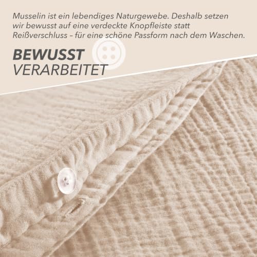 Pure Label Musselin Bettwäsche 6tlg 2x155x220+2x80x80+2x40x80 Anthrazit – Ansicht 4