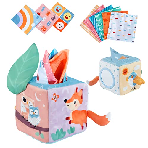 Image of Twefex Baby Tissue Box Toy, Montessori Toy for Babies 6-12 Months, Magic Tissue Box Baby Sensory Toys for 1 Year Old Boy Girl, Early Learning Baby Infant Toys 6 to 12 Months