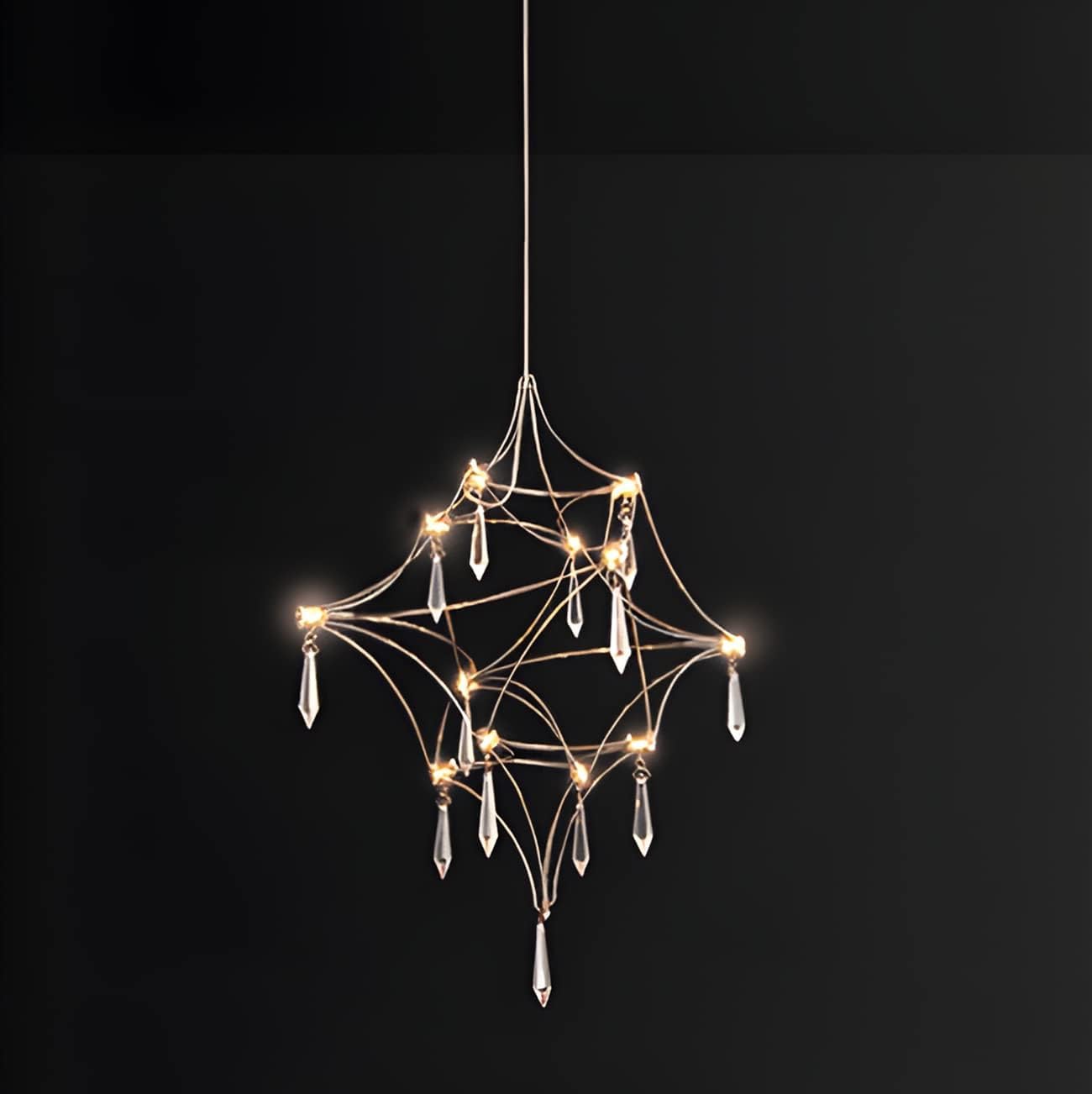 Grand lustre de plafond en cristal pour escalier de hall et îlot de cuisine